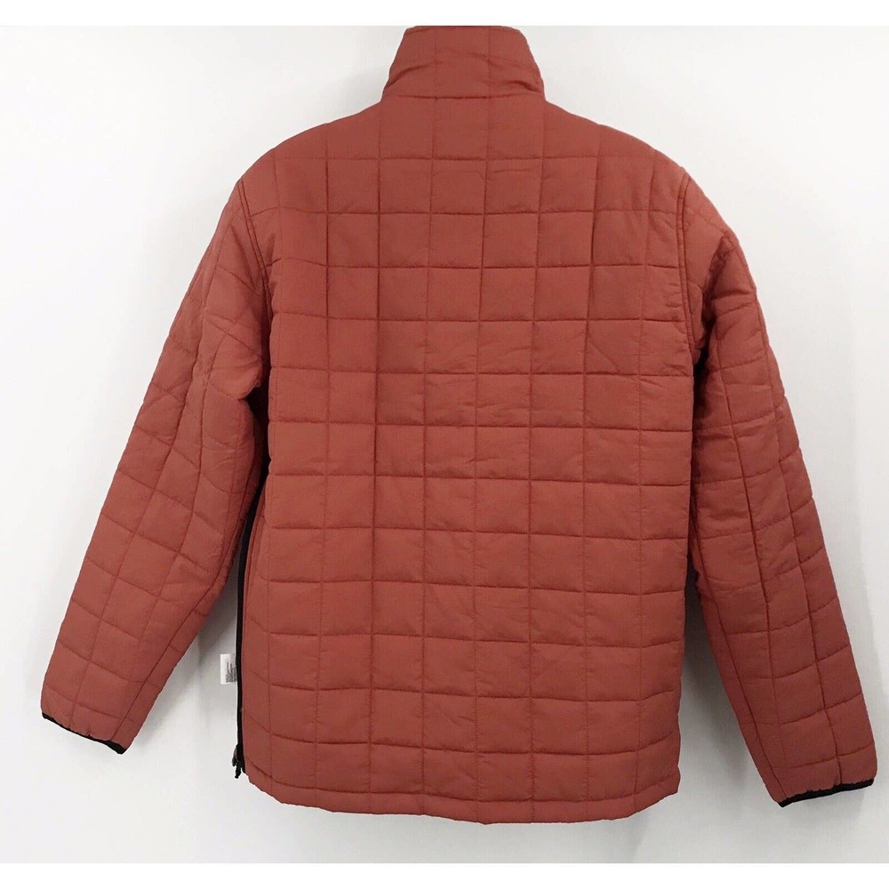 BILLBONG Men's Boundary Reversible Puffer Anorak Jacket In Orange - Size Large - Picture 5 of 6